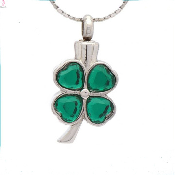 Beautiful clover cremation jewelry,cremation pendant design